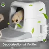 Trasportini per gatti Lettiera per animali domestici Deodorante Filtro dell'aria autopulente Eliminatori di odori Assorbe gli odori Filtrazione ad alta efficienza Per
