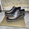 Berluti Men Dress Shoes Leather Oxfords Shoes Italian Berluti23 Autumn/Winter Alessio Carbon Wood Brown Convertible Leather Shoes Nasud