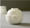 factory directly sale white porcelain travel set one pot and one cup easy to drink oolong T1066833983