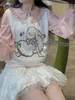 여성을위한 흰색 레이스 미니 스커트 여름 동화 코어 옷을위한 짧은 치마 한국 패션 로리타 의류 요정 코어 240102