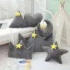 Crown Plush Pillow Colorful Stuffed Soft Star Heart Shape Throw Pillow Moon Cushion Baby Kids Gift Girls Baby Room Decoration 240102