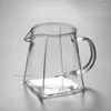 Vinglasögon Hög Borosilikat Transparent Glass Fairway Cup Square Te Dispenser Set för hemanvändning Raka Male Cups