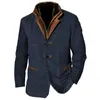 Vintage hommes veste 2023 automne hiver chaud vêtement d'extérieur pour homme vêtements mode manteau en cuir artificiel pour manteaux à manches longues y231229