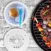 Borden 6 stuks Grillplaat BBQ Hol Servies Uitgeholde buitenbarbecue Abs Keukenbenodigdheden