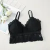 Bustiers Corsets été Sexy dentelle bustier tubulaire avec coussin de poitrine femmes soutien-gorge Push Up beauté dos sous-vêtements