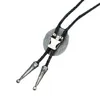 Strikjes Heren Kunstleer Bolo Tie Vintage Westerse Metalen Paardenhoofd Cowboyhoed Ketting Y1UA