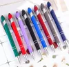 8PCSLot Promotion Ballpoint pen 2 in 1 Stylus Drawing Tablet Pens Capacitive Screen Touch Pen School Office Writing Stationery13284876