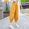 Damesbroeken 2024 lente en zomer katoenen capris casual trend Koreaanse losse slanke leggings