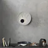 Wandlamp Scandinavisch modern creatief rond led-hars leesnachtlampjes binnen wit zwart nachtkastje slaapkamerlicht