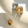 Ladies Gold Ring rostfritt stål pläterat 18k Gold Fashion Party smycken gåvor