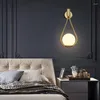 Wall Lamp Northern Europe Postmodern Iron Glass Gold Black Bedroom El Room Parlor Bedside Background Lights Minimalist