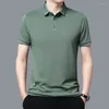 Polos pour hommes Mode Hommes Manches courtes Polos solides Été Séchage rapide Respirant Vêtements masculins Business Quotidien Casual Revers Tops amples