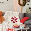 枕クリスマスキャンディケインペパーミント枕ガールズホリデーギフトホームカールームソファのためのかわいいスロー