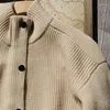 Maglieria da donna BC Cashmere Cardigan lavorato a maglia con cerniera Cappotto Semplice colletto rialzato ispessito Paillettes Giacca con tasche grandi Top caldo invernale