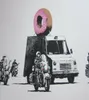 Banksy Street Art Donut Police Kunst-Seidendruck-Poster, 24 x 36 Zoll, 60 x 90 cm, 018268604