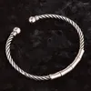 Bangle NY Vintage Estilo Chinês Pulseira de Bambu Mulheres Pequena Multidão Simples Moda Frita Torções Abertura Criativa