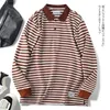 رجال Polos Fashion Sailor Telnyashka Sailor's Polo Polo Stirts Cotton Long Long Mens T-Shirt Breton Stripe Strip