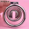 FRRK Hemisphere Male Chastity Cage Device with Urination Hole 40mm 45mm 50mm Penis Rings Adults Sex Products BDSM Toys 240102