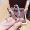 Édition de haute qualité Bracelet Light Luxury Car Tires Gold Full Sky Star Love Hommes et Femmes Diamant à deux rangées avec boîte d'origine