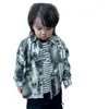 Moda infantil tie-dye camisa meninos lapela único breasted manga longa camisas casuais 2024 primavera crianças listra bottoming topos z6436