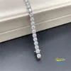 Collier chaîne moissanite 38,4 cwt 4mm Vvs Lab diamant Hip Hop, bijoux scintillants glacés, Bracelets de Tennis en or massif 18 carats