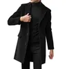 Men's Long Sleeve Plus Size Winter Coat Lapel Collar Padded Leather Jacket Vintage Thicken Sheepskin Mens Topcoat y231229