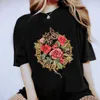 T-shirts pour femmes Harajuku années 90 à la mode mignon à manches courtes papillon imprimé vêtements motif T-Shirt mode décontracté noir T-Shirt.