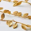 Strings 2Pc 2M 20LED Golden Tiny Leaves Fairy Light Battery Powerd Led Copper Wire String Lights For Wedding Home Party DIY Xmas Decor