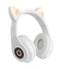 B39 Cuffie Bluetooth wireless Cat Ear Cuffie sopra l'orecchio con controllo del volume della luce a LED per i bambini039s Holiday5774859