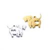 Charms 5Pcs/Lot Cute Animal Love Shape Pet Dog Pendant King Charles Spaniel Metal Stainless Steel DIY Jewelry Making Accessaries