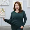 120kgs Wearable Plus Size Women Thermals Underwear Set Autumn Winter Warm German Velvet Self Heating Long Johns Traceless Suit 231229