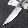 Cuchillo de bolsillo táctico con mango de aleación de titanio ZT0470, hoja de acero D2, cuchillos plegables básicos de caza para acampar