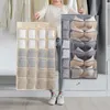 Organizers Double Sides Underwear Bra Storage Bag Clear Hanging Tie Scarf Socks Organizer Foldable Home Wardrobe 240102