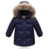 Chaqueta de invierno de piel natural para niños, abrigos, ropa para niñas, ropa para niños, ropa exterior gruesa, parka para niños de 80-160cm 231229