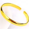 Smooth Cuff Bangle Plain 18k Yellow Gold Filled Simple Style Classic Womens Bangle Bracelet Gift Jewelry 60mm Dia255D