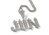 Hip Hop diamant lettre pendentif collier nom personnalisé pendentifs or argent plaqué hommes Bling bijoux cadeau 7263637