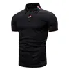 Herrpolos 2024 varumärke casual t-shirt 3D digital tryck gradient färglApell män polo tees skjorta kortärmade man skjortor