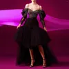 Jupes Design noir haut bas Tulle jupe ondulée amour Style femmes formelle maille Unique Tutu Faldas Para Mujeres sur mesure