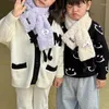 スカーフ韓国の子供用スカーフ秋と冬のぬいぐるみの大きな目