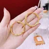 Baumeln Ohrringe Echtes Gold Mode Koreanische Einfache Hoop Für Frauen Männer Charming Chic Party Schmuck Zubehör Geschenke