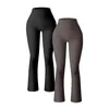 2 STUKS Yogabroeken voor dames Naadloze workout-leggings Hoge taille Bell Bottoms Flare-been Effen broek Ropa Deportiva Mujer 240102