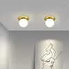 Lâmpada de parede escada lâmpadas teto nordic personalidade corredor e27 bola vidro luz casa decoração interior iluminação