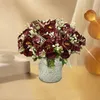 Dekorativa blommor utsökta simulerade eleganta konstgjorda Peony for Home Wedding Party Decor Realistic Faux Floral Bridal