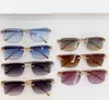 Novo design de moda óculos de sol quadrados 0058O armação de metal lente de corte sem aro templos de animais estilo simples e popular ao ar livre óculos de proteção UV400