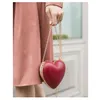 Moda feminina vermelho coração em forma de bolsa senhoras luxo noite embreagens dia dos namorados presente bolsa de ombro festa de casamento bolsa de corrente 240102