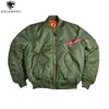 Aolamegs hommes Bomber veste épaisse hiver militaire moto Ma-1 veste de vol pilote Air Force vestes volantes uniforme de Baseball 231229