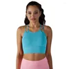 Yoga Outfit Cross Border Seamless Knitted Thread Double Layer Tank Top For Sports Fitness Beauty Back Dress Women