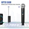 Microphones Wireless Microphone For Karaoke Party Home Meeting Church School Show With Rechargeable Lithium Battery Receiver