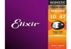 Elixir 16002 Nanoweb Acoustic Guitar Strings Extra Light 1047 Fosfor Bronze1656381