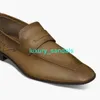 BERLUTI Chaussures habillées pour hommes Chaussures Oxfords en cuir Berluti Rimini Mocassins en cuir à semelle souple Chaussures en cuir pour hommes Vert olive 070 HBB8